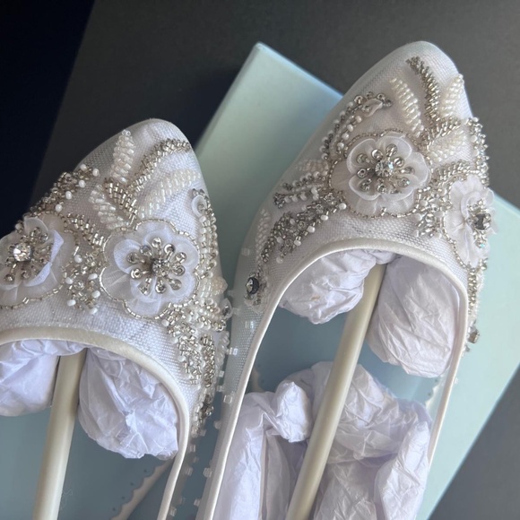Selling brand new bridal Bella belle handcrafted shoes - Size 8 - Picture 1 of 10